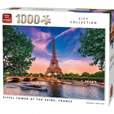 PUZZLE KING WIEŻA EIFFLA PARYŻ SEKWANA 1000 el 16