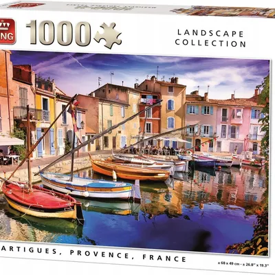 PUZZLE KING 1000 el Martigues Francja ŁÓDKI 90