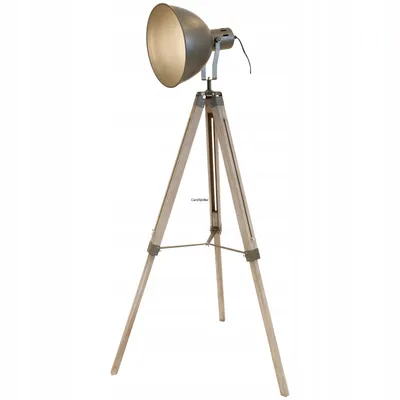 Nowoczesna Lampa Podłogowa 69 x 146 cm LOFT Drewno