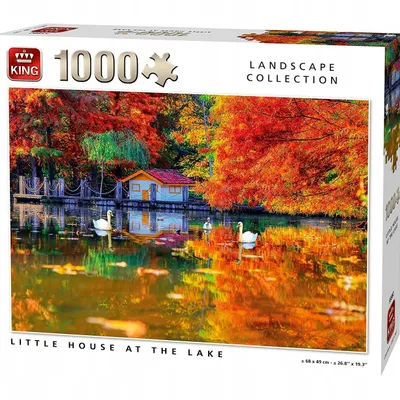 PUZZLE KING DOMEK NAD JEZIOREM JESIEŃ 1000 el 20