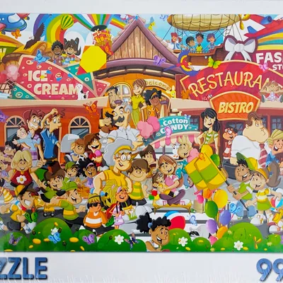 PUZZLE 99 el 33 x 22 JIGSAW MIASTECZKO FESTYN 16