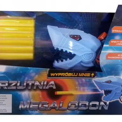 PISTOLET NA STRZAŁKI MEGALODON ZASIĘG 5 M DŹWIĘK