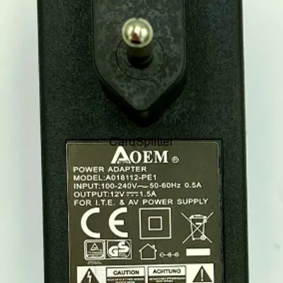 Zasilacz wtykowy AOEM A018112-PE1 12V-1.5A