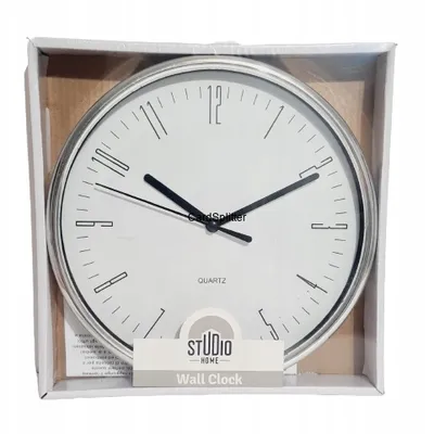 WALL CLOCK STUDIO HOME white ZEGAR ŚCIENNY 19,5 cm