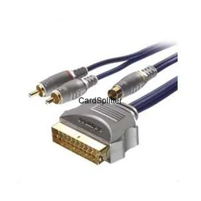 Kabel 2RCA-SVHS-EURO GOLD 2M